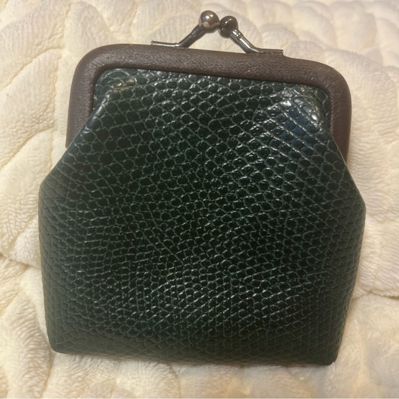 Vintage Gitano Classics Navy Green Coin Purse Kiss Lock - Picture 3 of 8